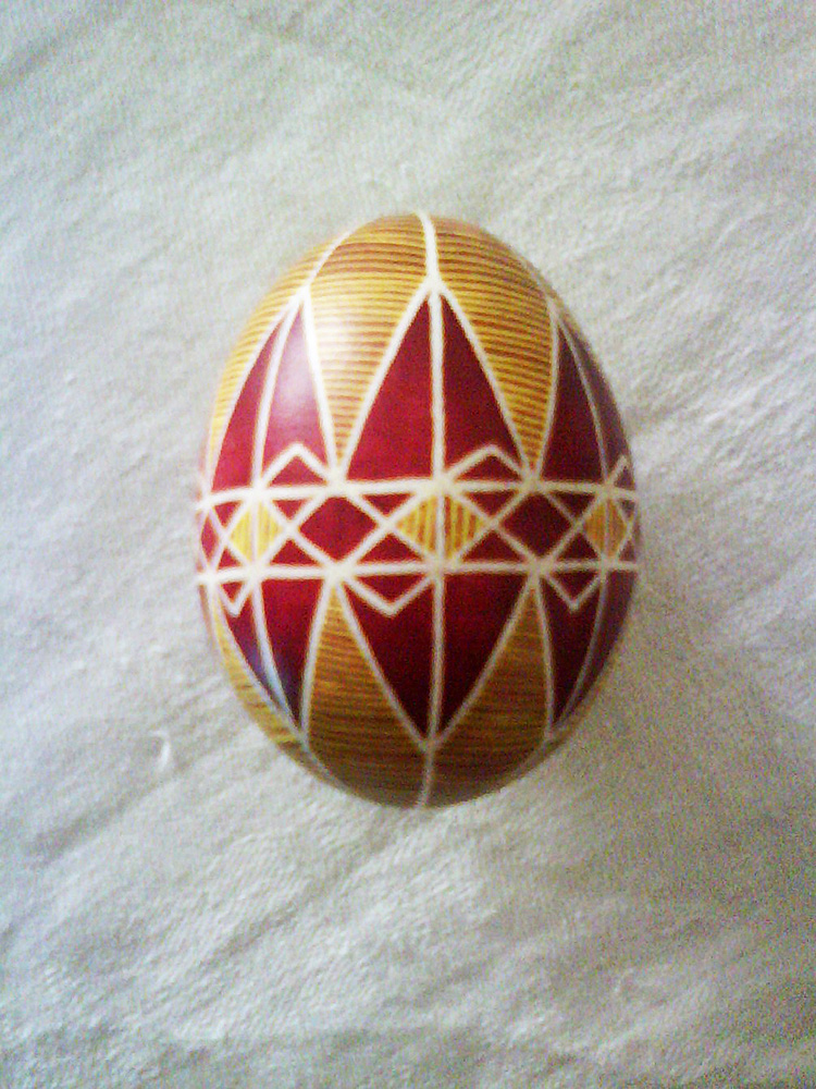 Писанка «Зірка». 2014. Яйця, писачок, віск, фарби